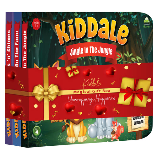 Kiddale Pack of 3 Rhymes Book| 8 Classical & 16 Farm & 16 Wild Animal Nursery Rhymes|28 Sounds each |Interactive Touch n Play Sound Book|Best Gift with Musical Learning for 1-3 Years|Sing Along Books Kiddale