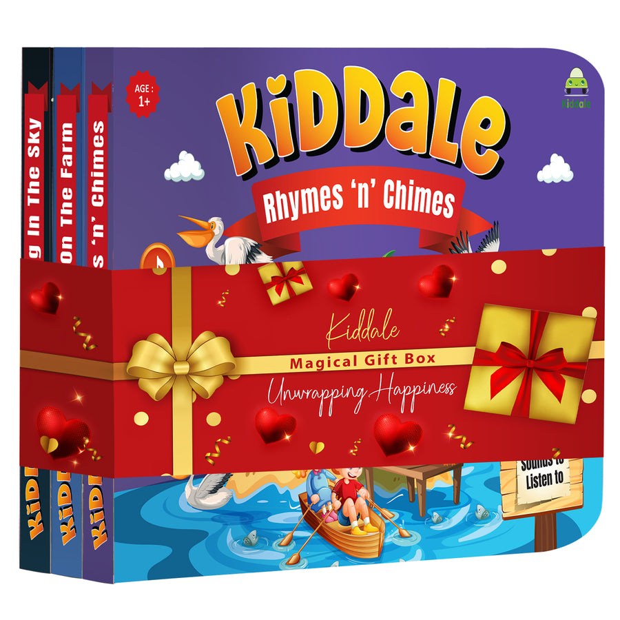 Kiddale Pack of 3 Classical Nursery Rhymes+Farm Rhymes+Chirping in the Sky Birds Rhymes Sound Book for 1+ Year Old|Interactive Touch n Play|Learning & Education for 1-3 Years Old|Sing Along Books Kiddale