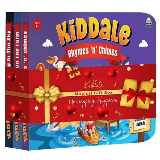 Kiddale 3-Pack Classical, Farm, & Chirping Birds Nursery Rhymes Sound Books