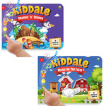 Kiddale Pack of 2 Rhymes Book| 8 Classical and 16 Farm Animal Nursery Rhymes|28 Sounds each |Interactive Touch n Play Sound Book|Best Gift with Musical Learning for 1-3 Years|Sing Along Books Kiddale123