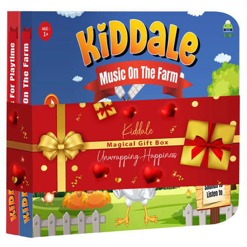 Kiddale Bundle of 2 Rhymes Books |16 Farm Animal and 8 Classical Nursery Rhymes | 28 Sounds Each | Interactive Touch and Play Sound Books | Ideal Gift for 1-3 Years | Sing-Along Collection Kiddale