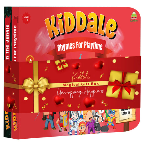 Kiddale Bundle of 2 Rhymes Books |16 Wild Animal and 8 Classical Nursery Rhymes | 28 Sounds Each | Interactive Touch and Play Sound Books | Ideal Gift for 1-3 Years | Sing-Along Collection Kiddale