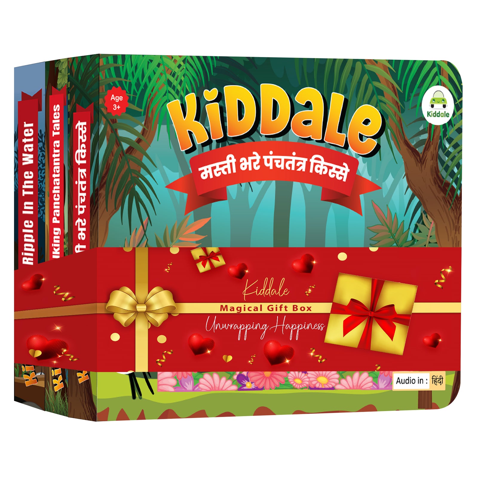 Kiddale 3-Pack Ripple in the Water, Hindi and English Panchatantra Musical Interactive Sound Books