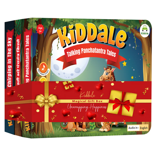 Kiddale 3-Pack Chirping in the Sky, Hindi and English Panchatantra Musical Interactive Sound Books