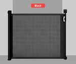 Kiddale Retractable Baby Safety Gate Barrier Fence for Toddlers,Kids,Pets,Infants|Suitable for Home Doors (Width 40-140cm & Height 92cm)|Walkthrough Baby Gate|Child Safety Stair & Kitchen Gate:Black Kiddale123