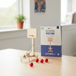 Kiddale Wooden STEM Basketball Shooting Machine Kit for Kids 6–14 Years | DIY Sports Science Project | Learn Motion, Force & Accuracy | Educational Engineering Assembly Kit