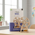 Kiddale Wooden STEM Ferris Wheel Model Kit for Kids 6–14 Years | DIY Rotating Engineering Project | School Science Exhibition Kit | Hands-On Mechanical Learning Kit
