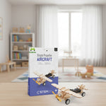 Kiddale Wooden STEM Single Propeller Aircraft Kit for Kids 6-14 years | DIY Motorized Airplane Model with Wheels | Science & Engineering Learning Kit | Hands-On Assembly Project