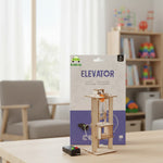 Kiddale Wooden STEM Elevator Kit for Kids 6-14 years | DIY Working Lift Model | Science Engineering Learning Kit | Hands-On Assembly & Motorized Action Project