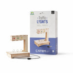 Kiddale Wooden STEM Traffic Lights Model Kit for Kids 6–14 Years | DIY Working LED Signal | School Science Project & Electronics Learning Kit | Engineering Assembly Kit