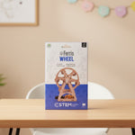 Kiddale Wooden STEM Ferris Wheel Model Kit for Kids 6–14 Years | DIY Rotating Engineering Project | School Science Exhibition Kit | Hands-On Mechanical Learning Kit