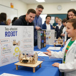 Kiddale Wooden STEM Two-Wheeled Electric Robot Kit for Kids 6–14 Years | DIY Motorized Robot Model | Science & Engineering Learning Kit | Hands-On Assembly Project