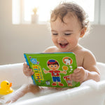 Kiddale Pack of 2 Baby Bath Books – Shape cognition & Teeth Care | Waterproof Soft Floating Bath Books for Toddlers 6–24 Months | Early Learning & Hygiene Awareness