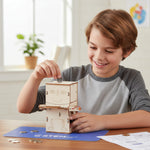 Kiddale Wooden STEM Coin Swallowing Robot Kit for Kids 6–14 Years | DIY Moving Robotics Kit | School Science Project & Engineering Learning Kit | Interactive Assembly Model