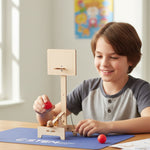 Kiddale Wooden STEM Basketball Shooting Machine Kit for Kids 6–14 Years | DIY Sports Science Project | Learn Motion, Force & Accuracy | Educational Engineering Assembly Kit