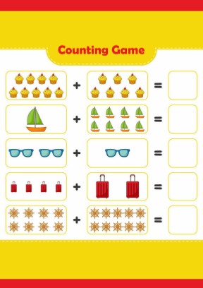 3+ के लिए 51 मजेदार गणित डाउनलोड करने योग्य वर्कशीट ई-बुक | खेलें, सीखें और गिनें | गिनती के खेल, आकृतियाँ🧩 पहेलियाँ 🤹भिन्न✅जोड़ और बहुत कुछ!