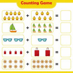 51 Fun Math Downloadable Worksheets E-Book for 3+| Play, Learn & Count| Counting Games, Shapes🧩 Puzzles 🤹Fractions✅Additions & more!