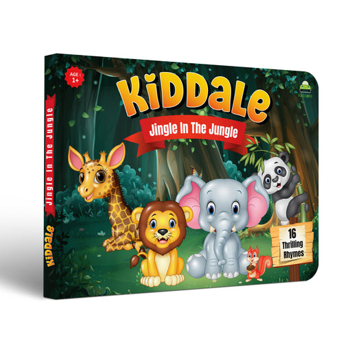 Kiddale 'Jingle in the Jungle' Wild Animals Nursery Rhymes Non-Sound Children Board Book