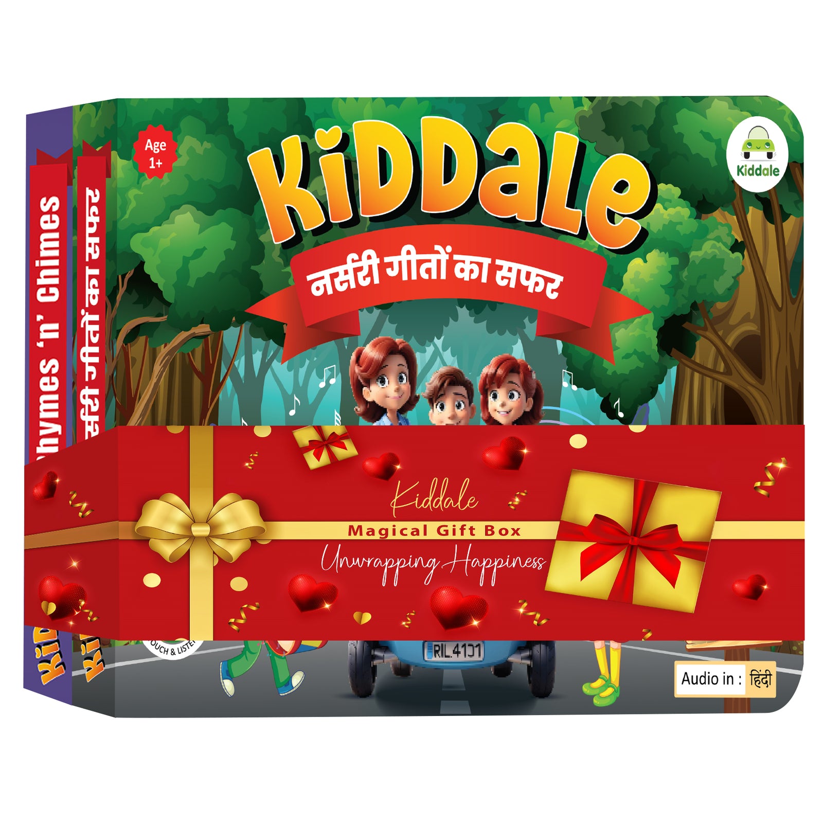 Kiddale 2-Pack Rhymes n Chimes and Hindi Nursery Rhyme Musical Interactive Sound Books