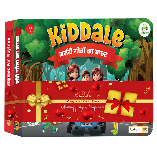 Kiddale 2-Pack Rhymes for Playtime and Hindi Nursery Rhyme Musical Interactive Sound Books