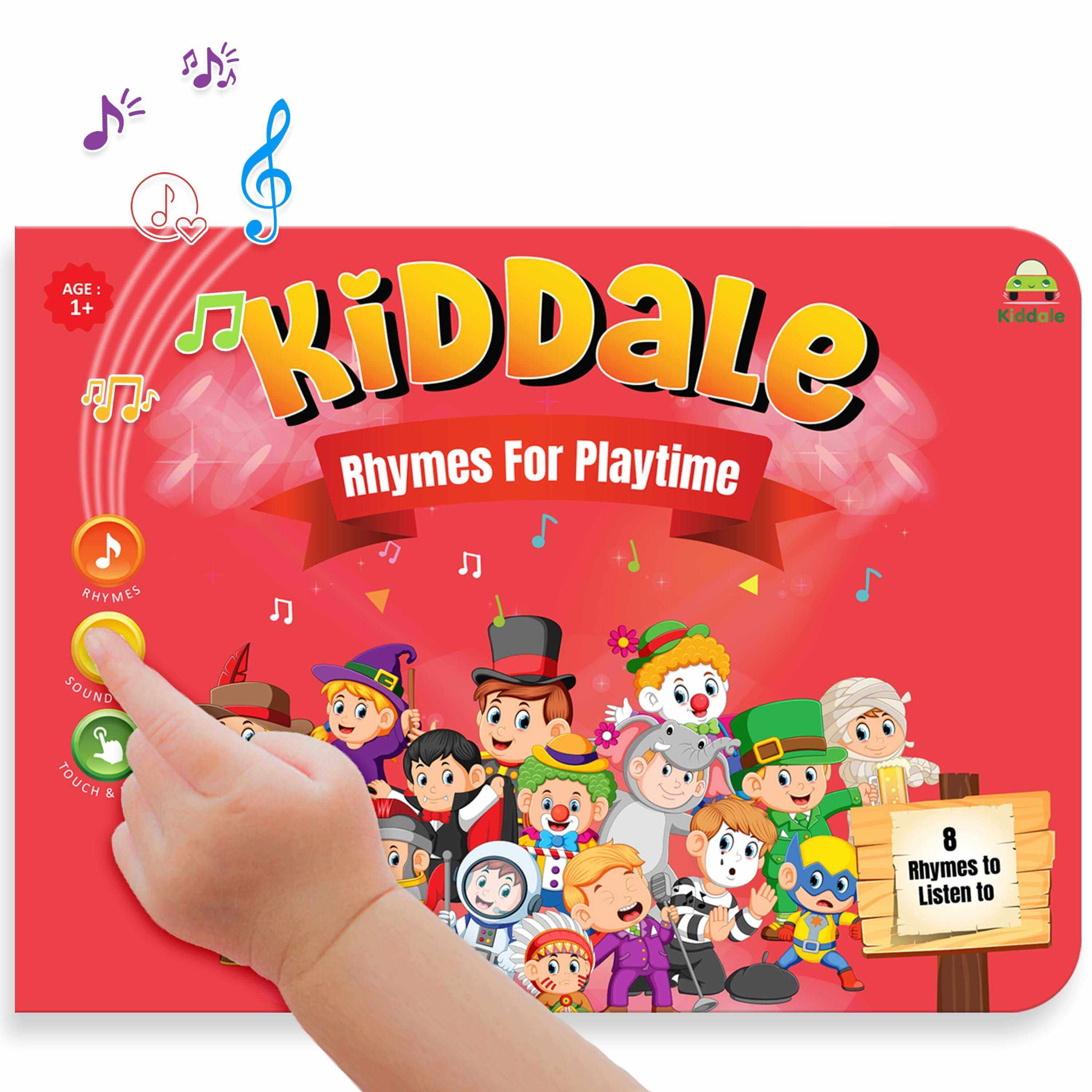 Kiddale Musical Nursery Rhyme Book 📖✨ 28 Sound Buttons|Touch Play Timeless English Rhymes for Kids