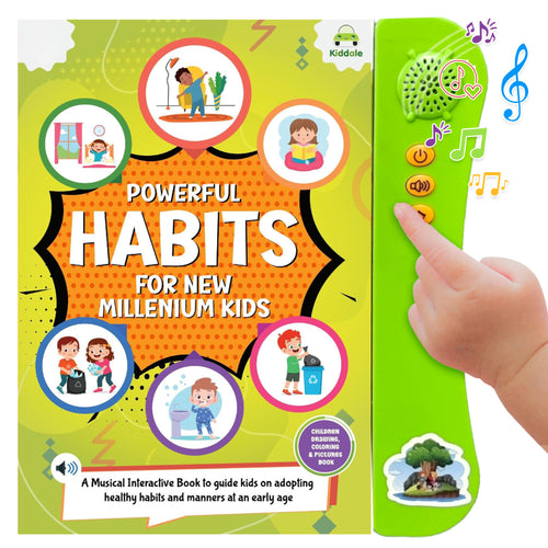 Kiddale Interactive Sound Book: "Powerful Habits" - Teach Manners, Etiquettes, and Life Skills | Ages 4+ Kiddale