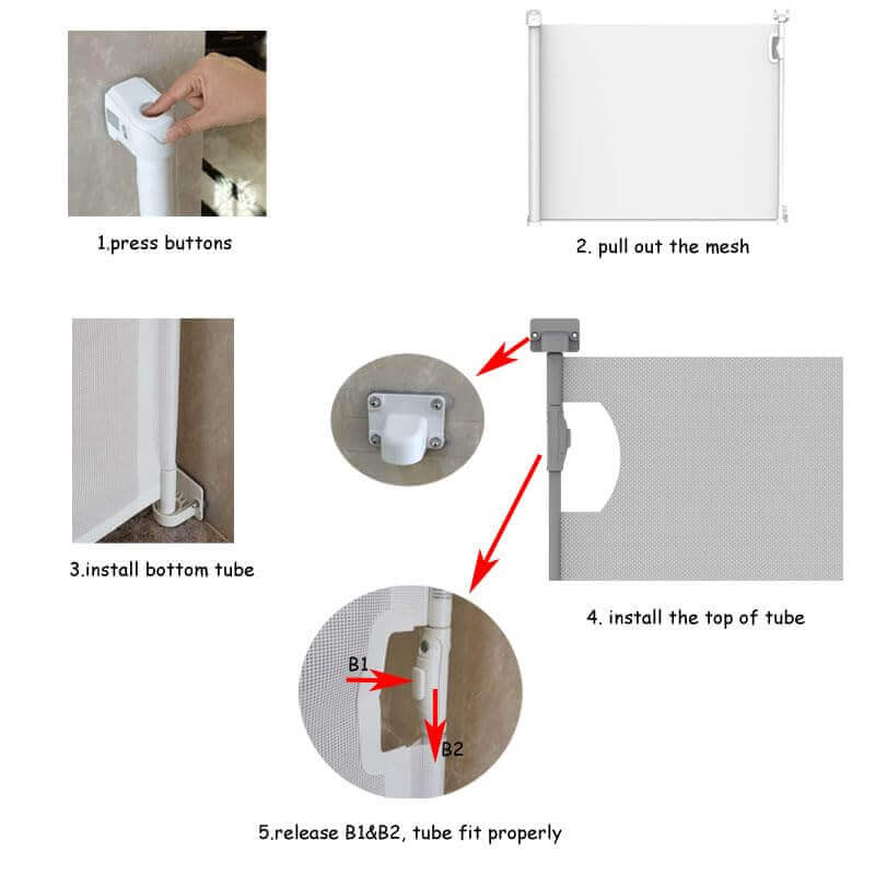 Kiddale Expandable Baby & Infant Safety Gate(40-140 CM)