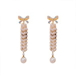 Upscale Ladies Beautiful Long Drop Earrings Imitation Pearl Luxury Earrings,Fashion Jewelry,Gift for Women and Girls Kiddale123