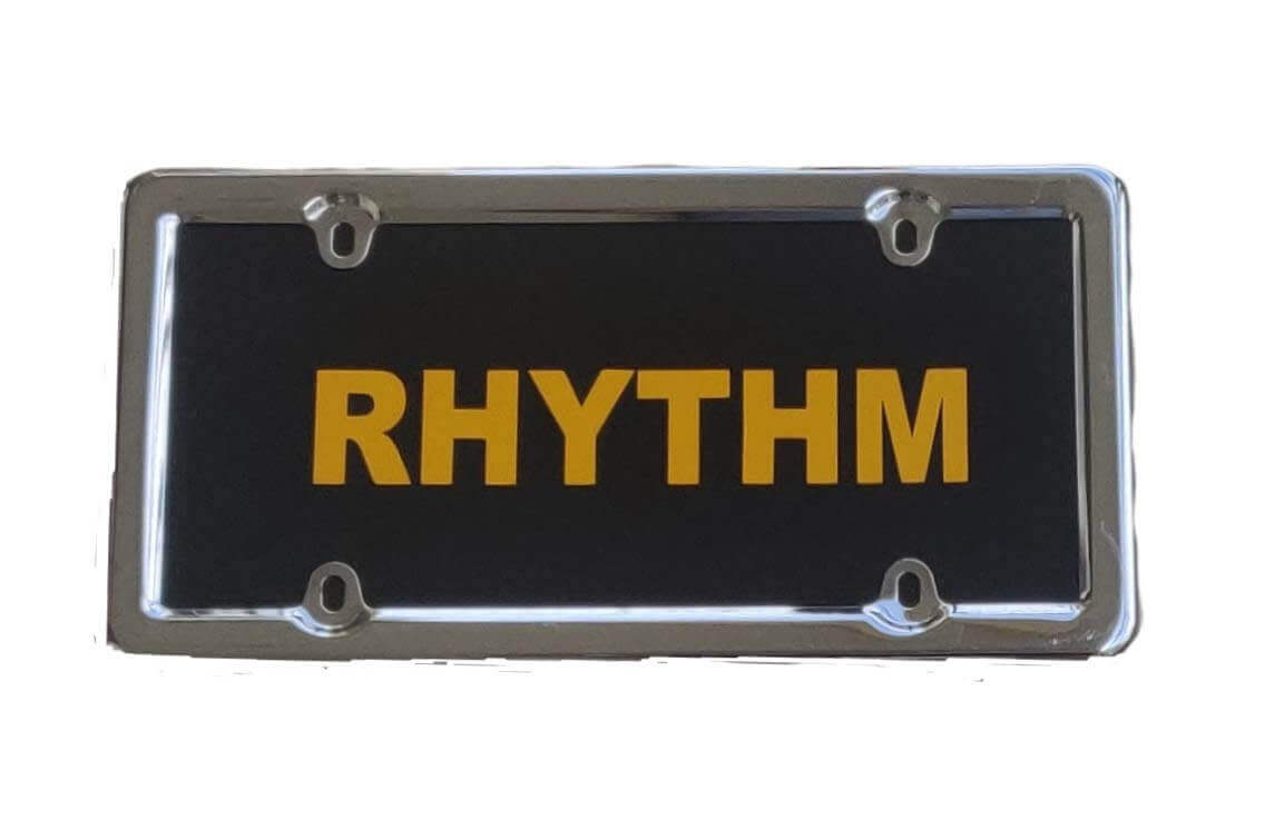 Upscale Modern Home Door Name Plate with Black Acrylic Background Size 12"x6" - Silver (Name Stickers not Included)