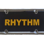 Upscale Modern Home Door Name Plate with Black Acrylic Background Size 12"x6" - Silver (Name Stickers not Included)