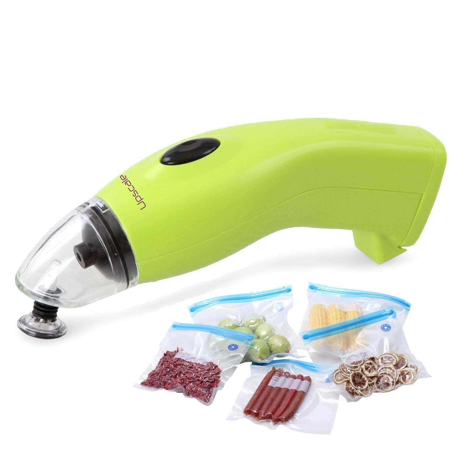 Upscale Handheld Mini Portable Cordless plastic Bag vaccum sealer Green