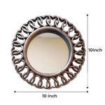 Upscale Set of 3 Wall Mounted 10 inch Decorative Mirrors| Wall Decor Frames| Wall Decor Mirror Art| Wall Hangings for Living Room|Home Decor Item for Living Room Bedroom (Gold, Round, Framed) Kiddale123