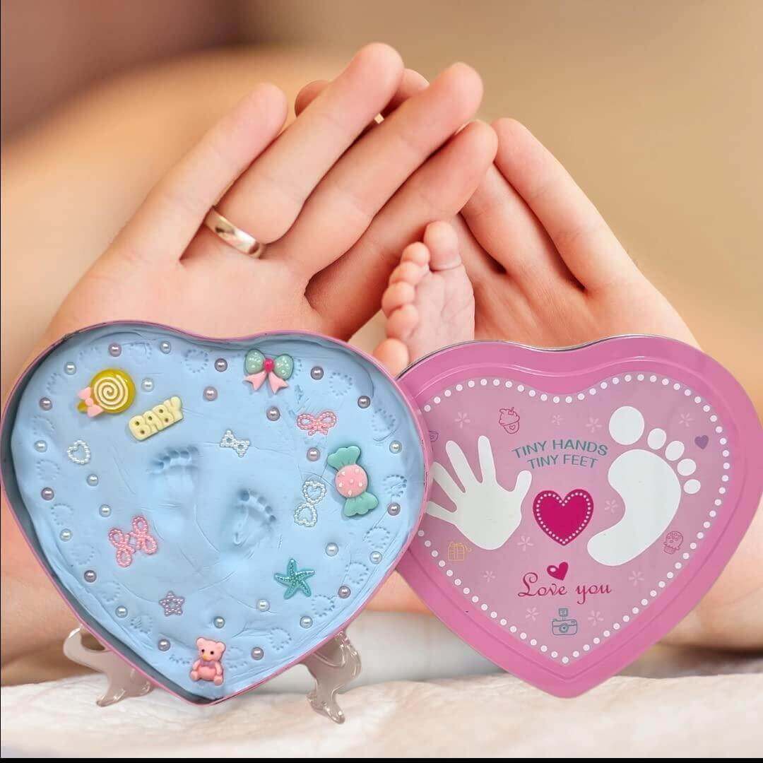 Kiddale Baby Hand & Footprint Clay Kit with Frame | Baby Shower Gift | Cherish Baby's First Prints
