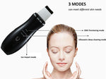 Upscale PREMIUM Facial Ultrasonic Skin Scrubber Spatula with 3 Modes for deep facial cleansing, nutrition absorption & skin tightening -Black Kiddale123
