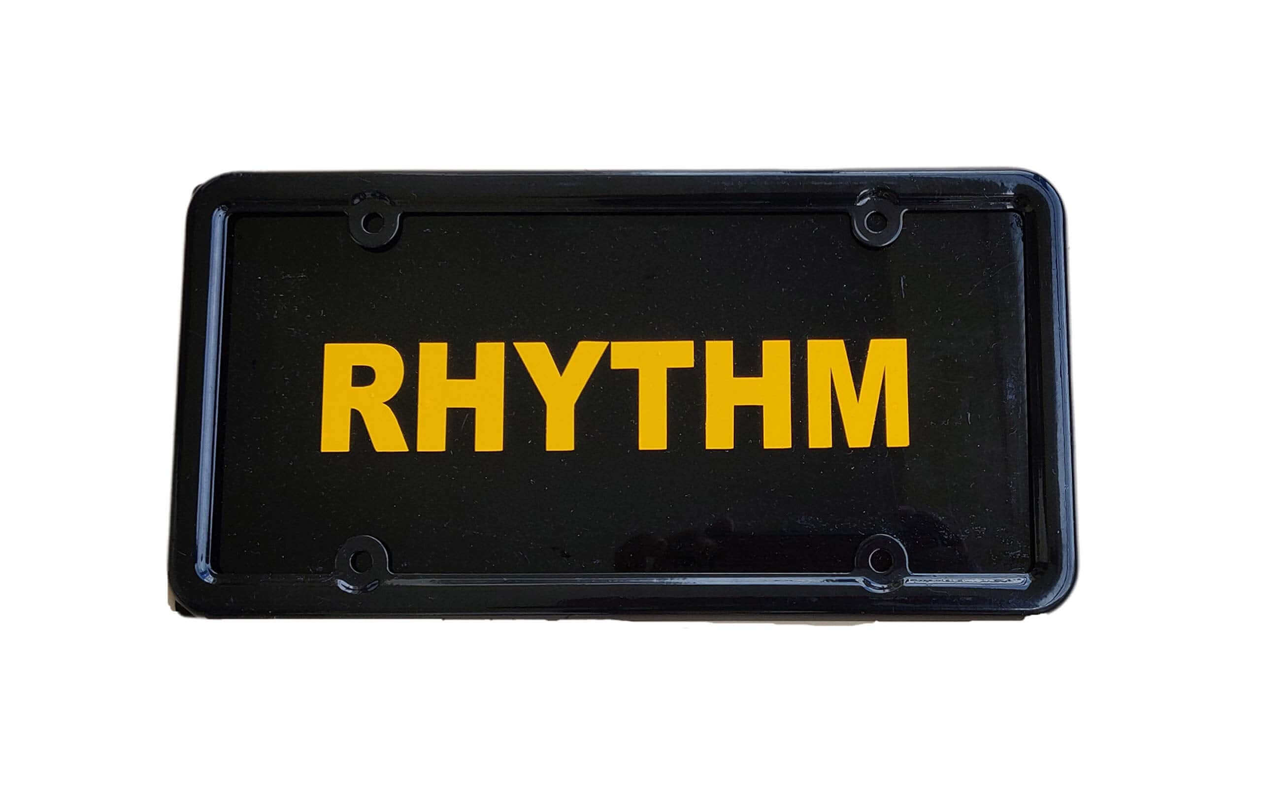 Upscale Modern Home Door Name Plate with Black Acrylic Background Size 12"x6" - Black (Name Stickers not Included)