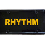 Upscale Modern Home Door Name Plate with Black Acrylic Background Size 12"x6" - Black (Name Stickers not Included)