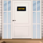 Upscale Modern Home Door Name Plate with Black Acrylic Background Size 12"x6" - Black (Name Stickers not Included)