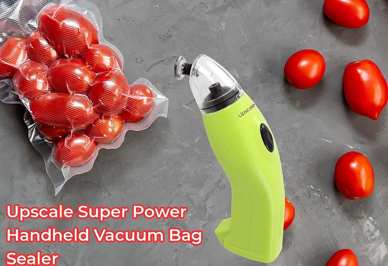 Upscale Handheld Mini Portable Cordless plastic Bag vaccum sealer Green