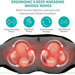 Upscale Deep Kneading Shiastu, Neck and Shoulder Electric Body Massager with Infrared Heat, 6 control keys,2 massage directions and auto shut off feature, includes power and car adapter - Blue