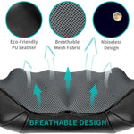 Upscale Deep Kneading Shiastu, Neck and Shoulder Electric Body Massager with Infrared Heat, 6 control keys,2 massage directions and auto shut off feature, includes power and car adapter - Blue