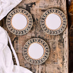 Upscale Set of 3 Wall Mounted 10 inch Decorative Mirrors| Wall Decor Frames| Wall Decor Mirror Art| Wall Hangings for Living Room|Home Decor Item for Living Room Bedroom (Gold, Round, Framed)