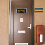 Upscale Modern Home Door Name Plate with Black Acrylic Background Size 12"x6" - Silver (Name Stickers not Included)