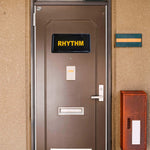 Upscale Modern Home Door Name Plate with Black Acrylic Background Size 12"x6" - Black (Name Stickers not Included)