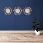 Upscale Wall Mounted Decorative Glass Mirrors for Living Room, Home Decor & Bedroom, Round Hanging Wall Decor Accessories (Gold, 10 inch) -Set of 3, Framed