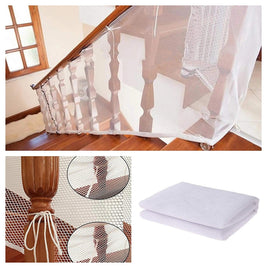 Baby Safety net for Staircase|Railing Guard for Baby Safety Balcony|Child Safety net for Balcony|Staircase Baby Safety|Stairs Guard for Kids|Child Safety Product- Pack of 1(3m by 1.1m Wide), White Kiddale