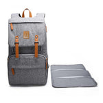 Kiddale Baby Diaper Bag(backpack) for Mothers, Stylish, Multifunctional, with Diaper Changing Station-Grey Kiddale