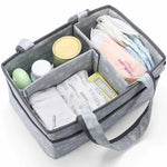 Kiddale Baby Diaper, Nappy, Caddy Organizer Basket Bag, Foldable, Portable and Waterproof-Grey Kiddale