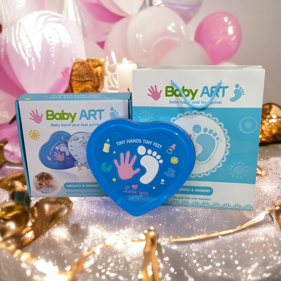 Kiddale Baby Hand and Footprinting kit with Frame and Decorative Items | Baby Clay | Baby Prints | Impressions | Baby Souvenirs | Handmade Kiddale