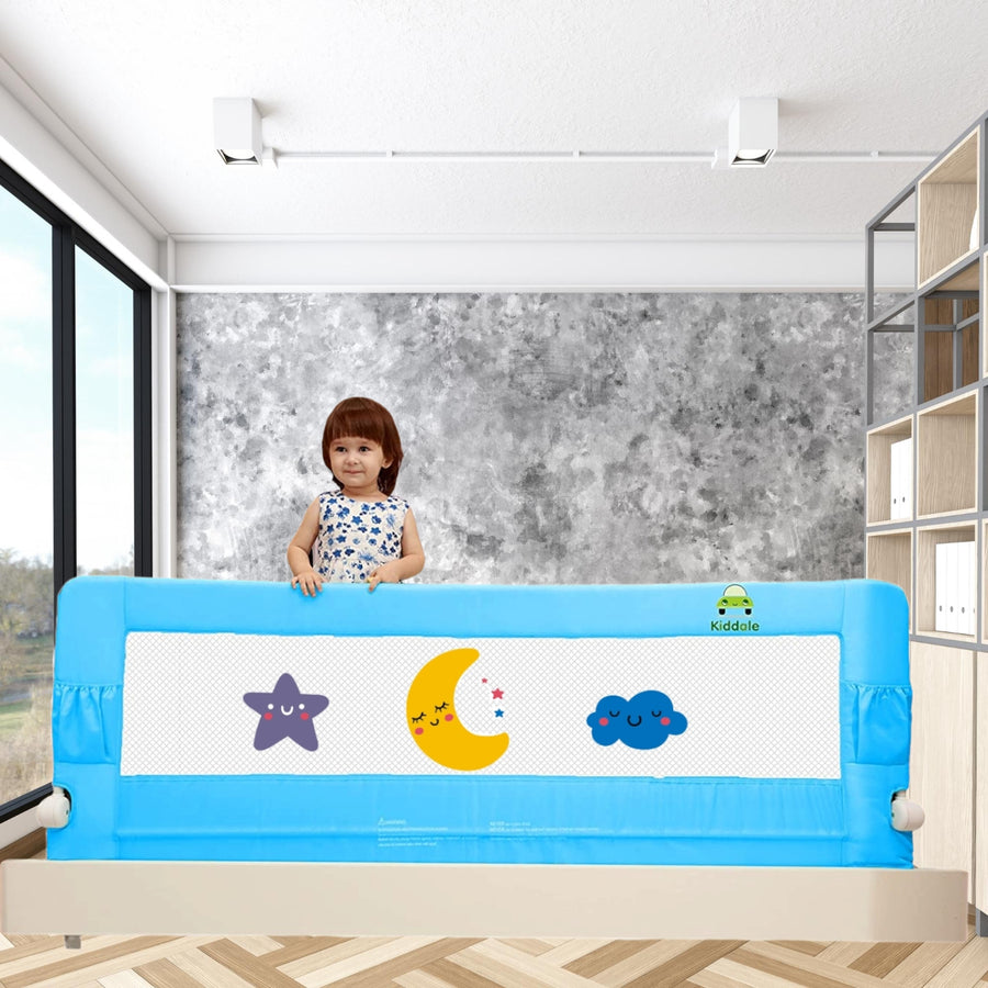Kiddale Baby Bedrail (6ft, 180cm)|Baby bed guard| with Push Button to fold| bed rail guard|Baby protector|Bed Railing| Kiddale